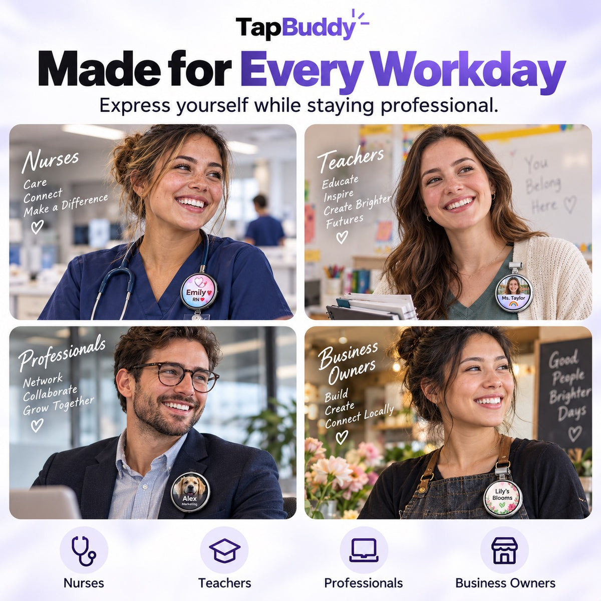 TapBuddy™ Smart Digital Badge