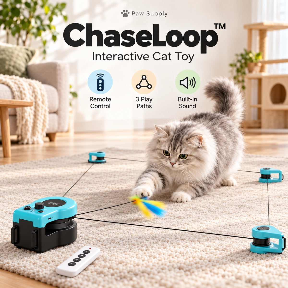 Paw Supply ChaseLoop™ Interactive Cat Toy